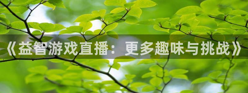 蓝冠科技电子有限公司招聘：《益智游戏直播：更多趣味与挑战》